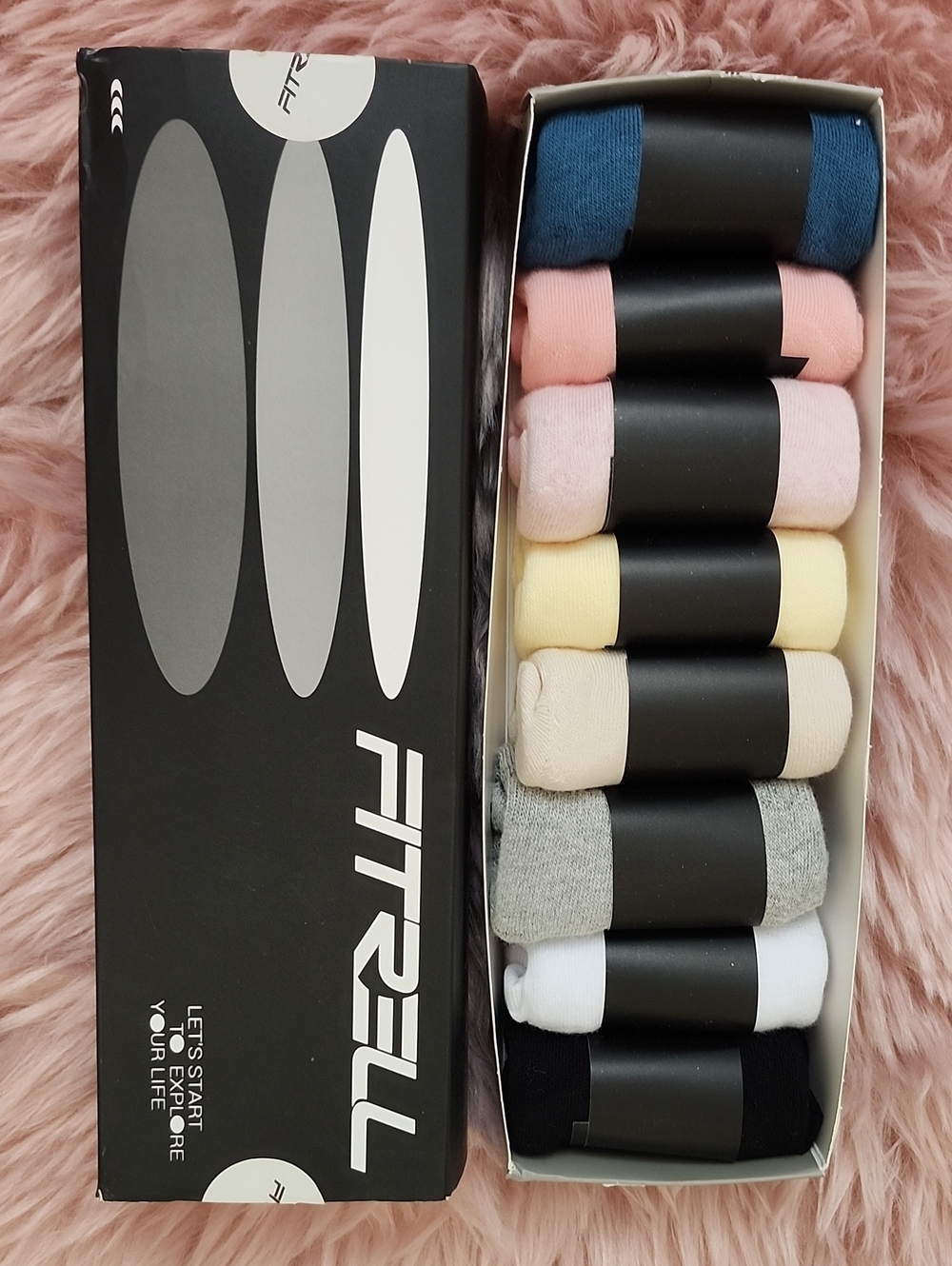 Brand New FITRELL 8 PACK WOMEN'S NO SHOW SOCKS-S